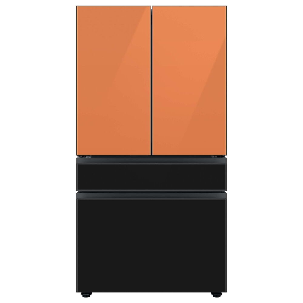 Samsung Bespoke 4-Door French Door Refrigerator Top Panel in Clementine Glass, , large