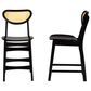 Baxton Studio Hesper Counter Stool in Dark Brown (Set of 2), , large