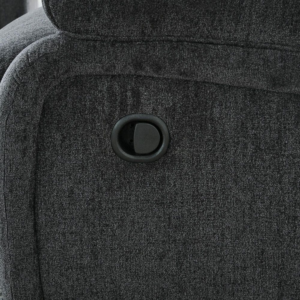 Ashley Draycoll Manual Reclining Loveseat with Console in Slate, , large