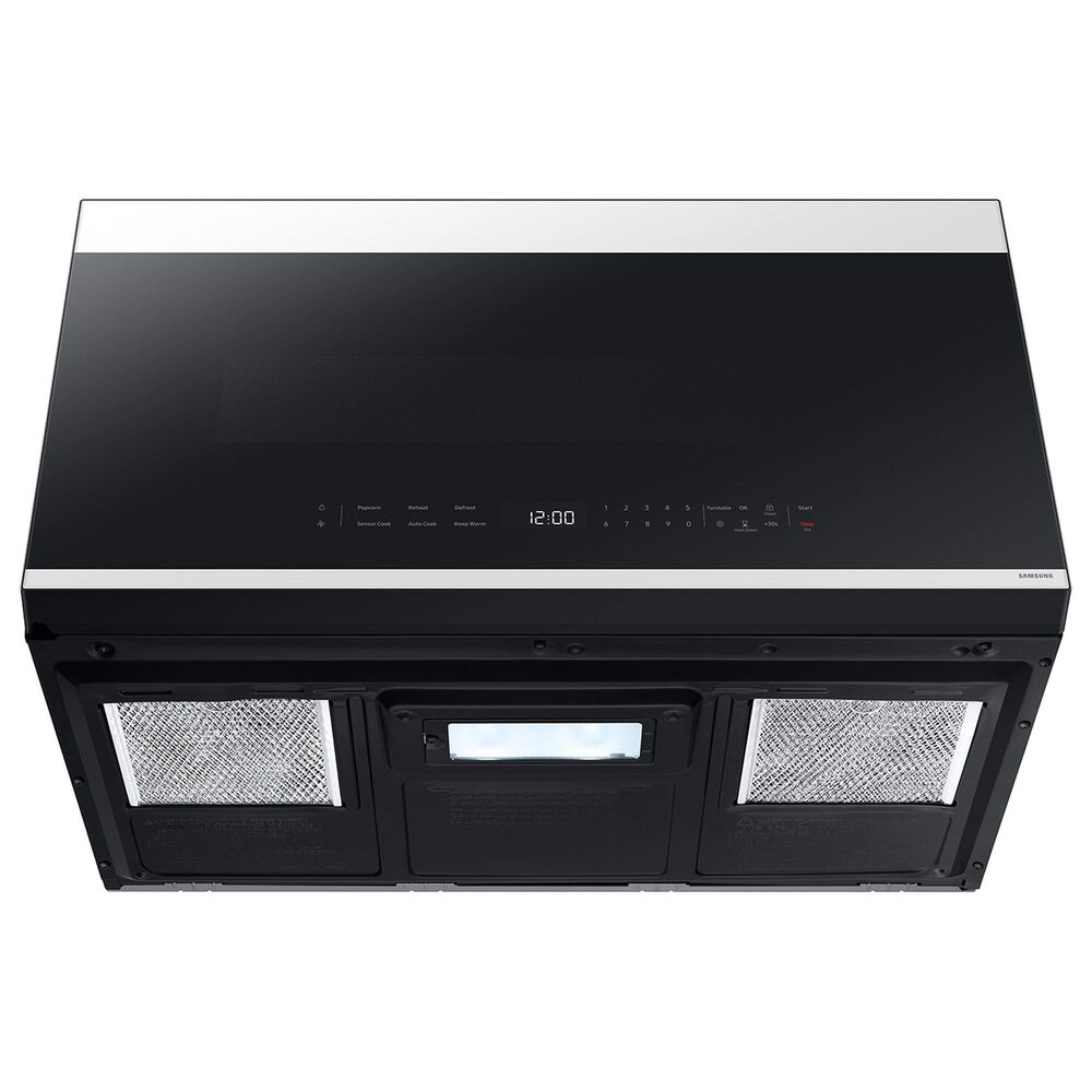 Samsung Bespoke Bespoke 2.1 Cu. Ft. Smart Over-The-Range Microwave with Glass-Touch Controls and LCD Display in White Glass, , large