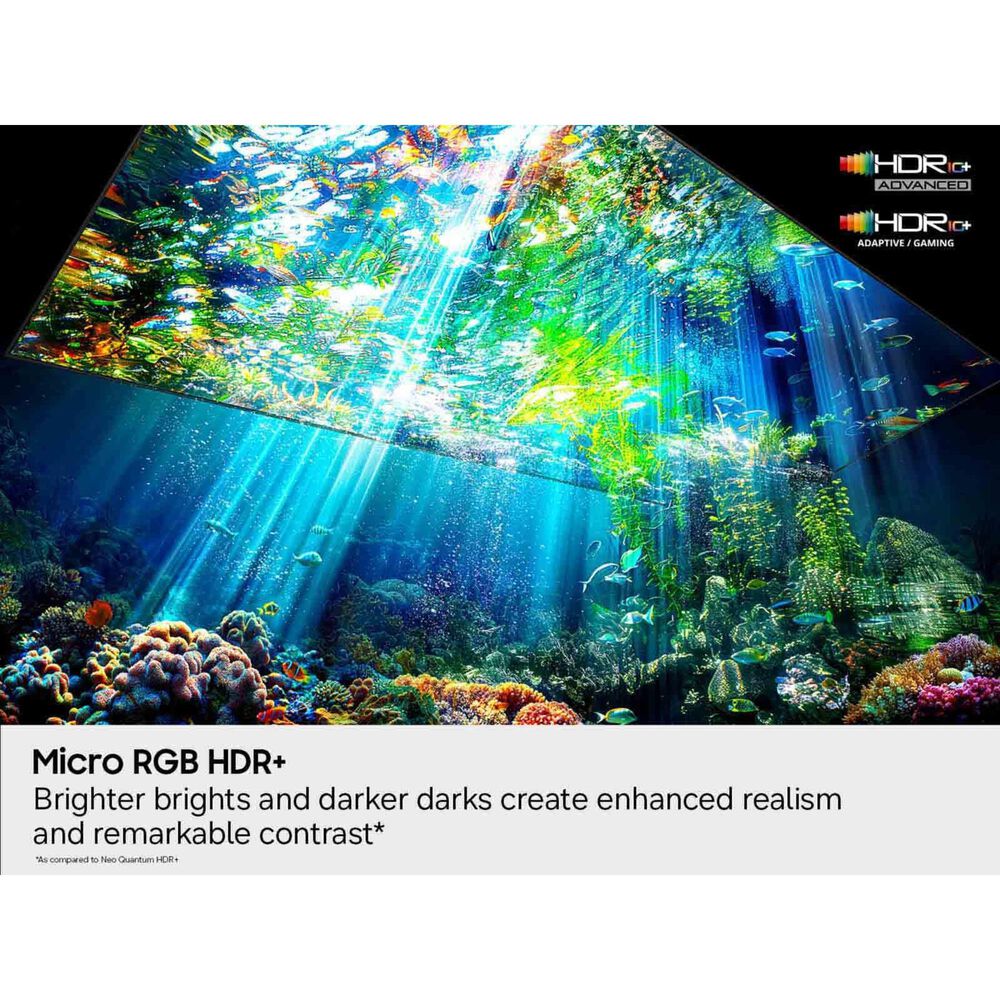 Samsung 75" Class R85H Series Micro RGB 4K UHD Vision AI - Smart Tizen TV with Q-Series 3.1.2 Channel Soundbar System in Titan Black, , large