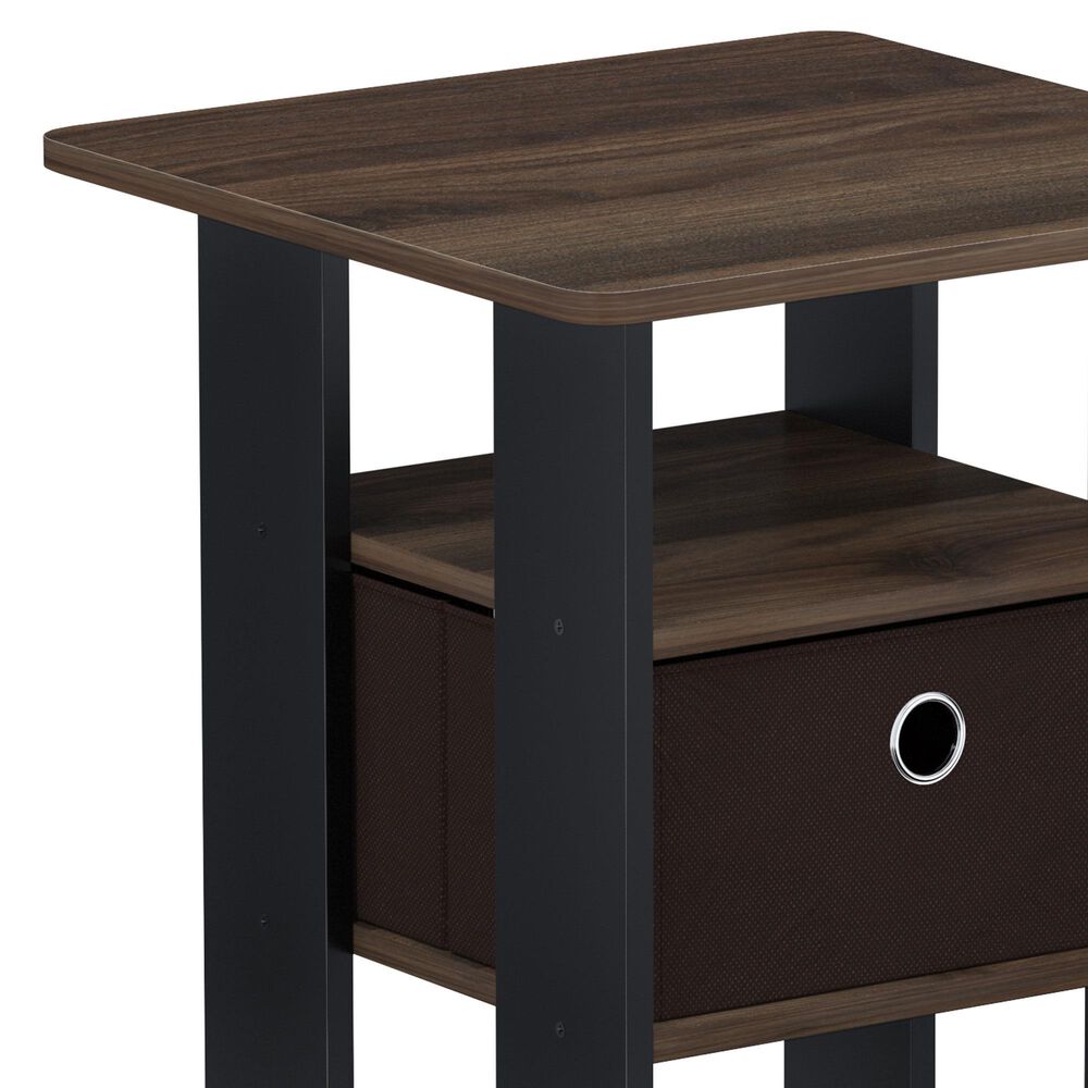 HOMLUX 1-Drawer End Table in Columbia Walnut, , large