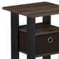 HOMLUX 1-Drawer End Table in Columbia Walnut, , large