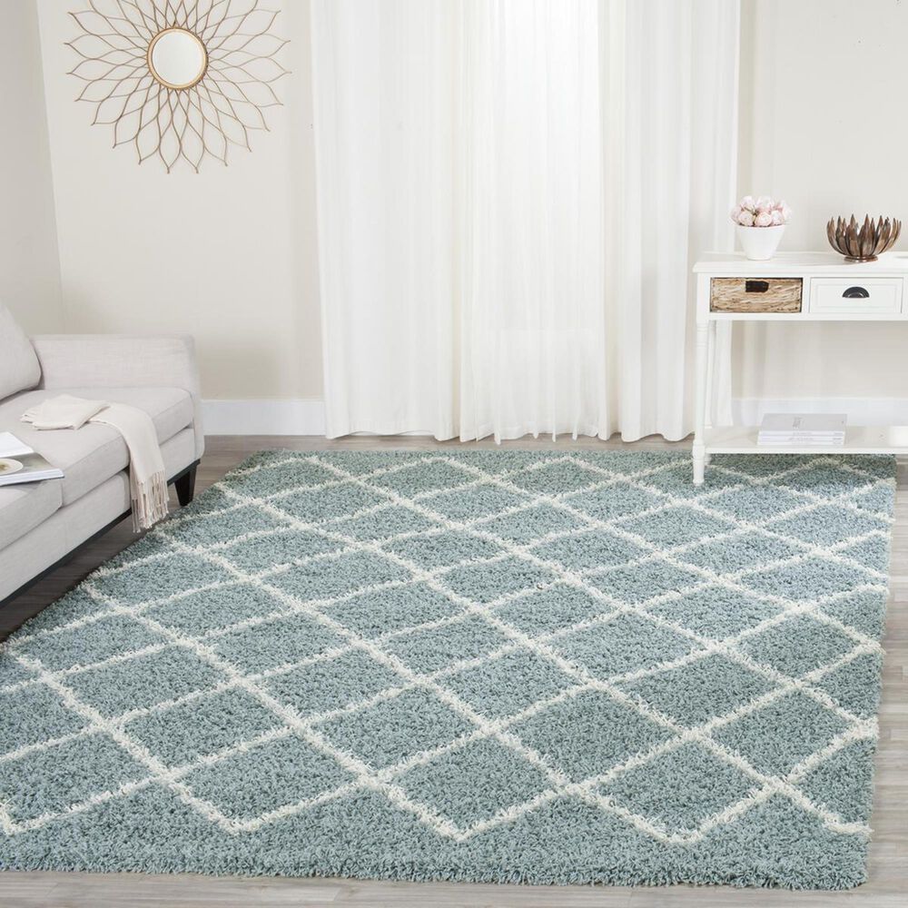 Safavieh Dallas Shag SGD258C-10 10&#39; x 14&#39; Seafoam/Ivory Area Rug, , large