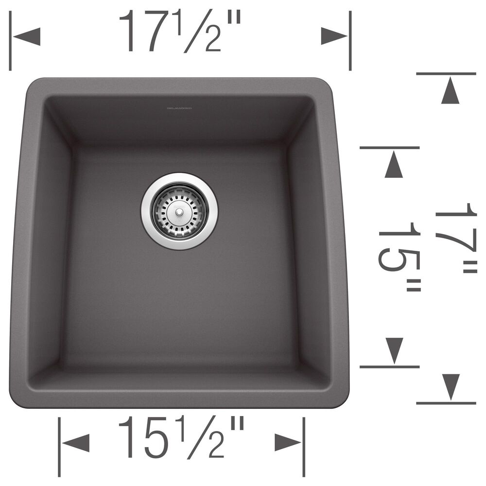 Blanco Performa 18&quot; Bar Sink in Cinder, , large