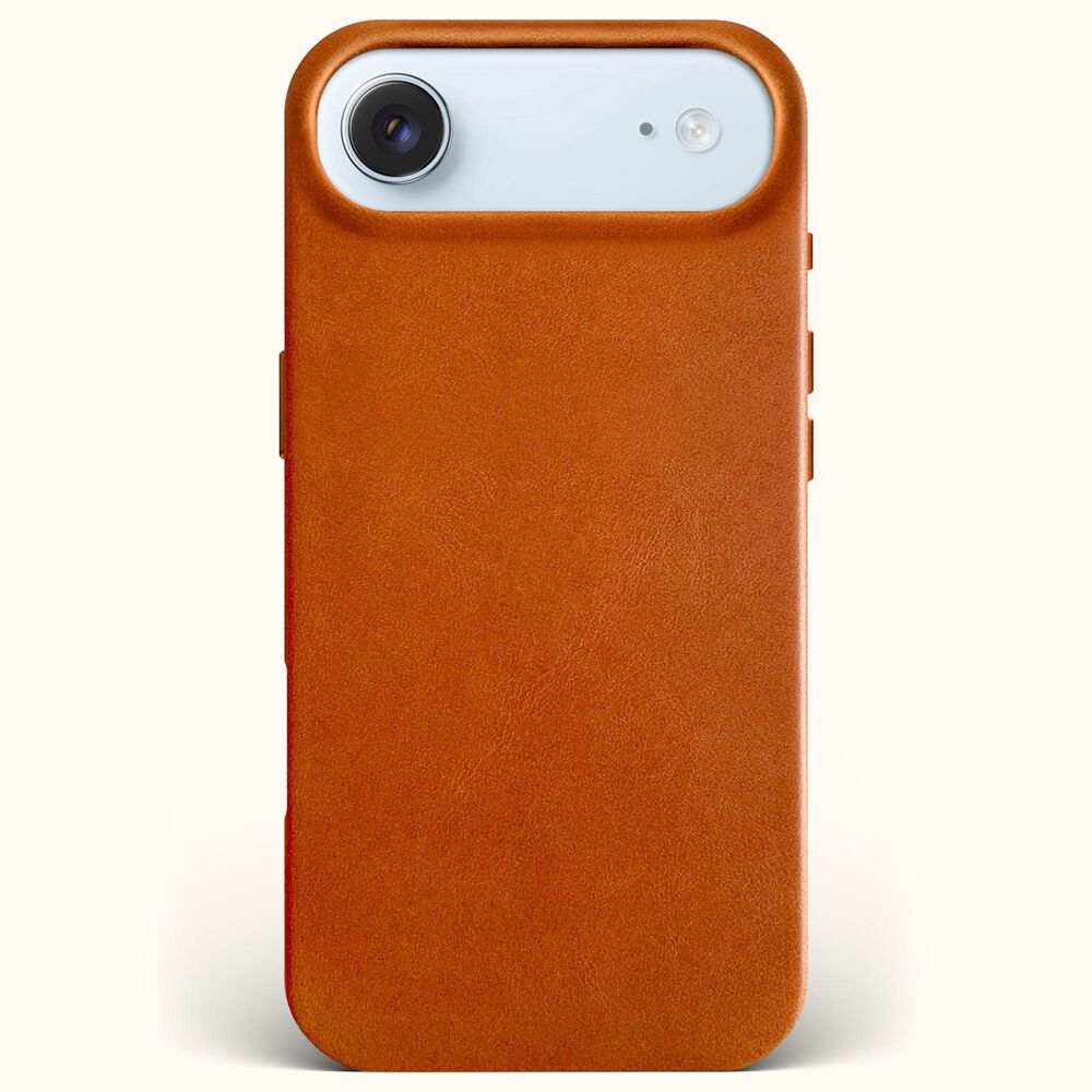 Bluebonnet Cases The Minimalist Full-Grain Leather iPhone 17 Air MagSafe Case - Saddle Tan, , large