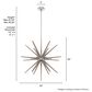 Hunter Jupiter Star 18-Light Pendant in Brushed Nickel, , large