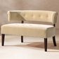 Jennifer Taylor Home Jared Bench Settee in Fawn Brown Velvet, , large