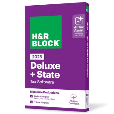 H&R Block H&R Block Tax Software Deluxe and State 2025, , large