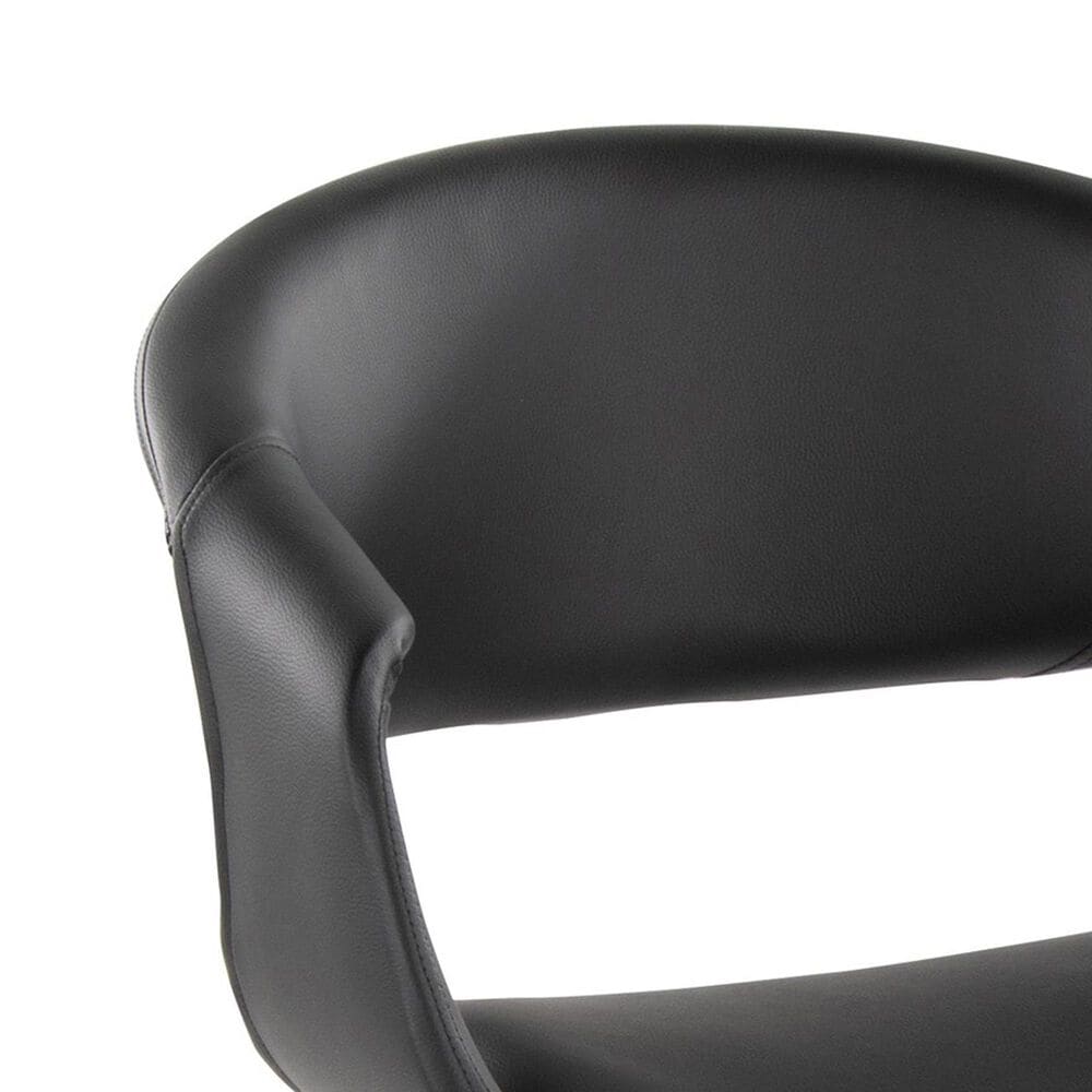 LumiSource Curvo Arm Chair with Black Faux Leather Cushion in Antique Copper (Set of 2), , large