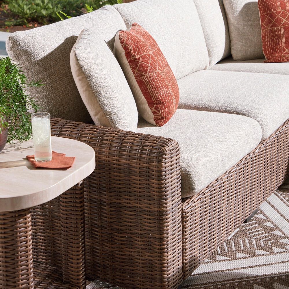Ashley Dolan Creek 4-Piece Outdoor Sectional in Beige, , large