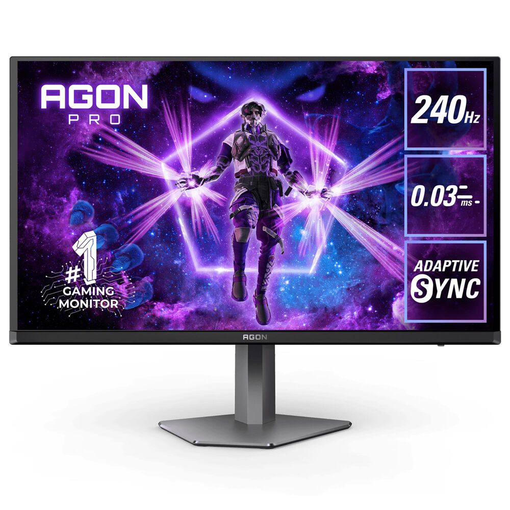 AOC 27"" QHD QD-OLED Gaming Monitor in Black and Grey, , large