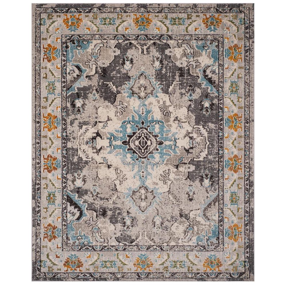 Safavieh Monaco MNC243G-1218 12" x 18" Grey/Light Blue Area Rug, , large