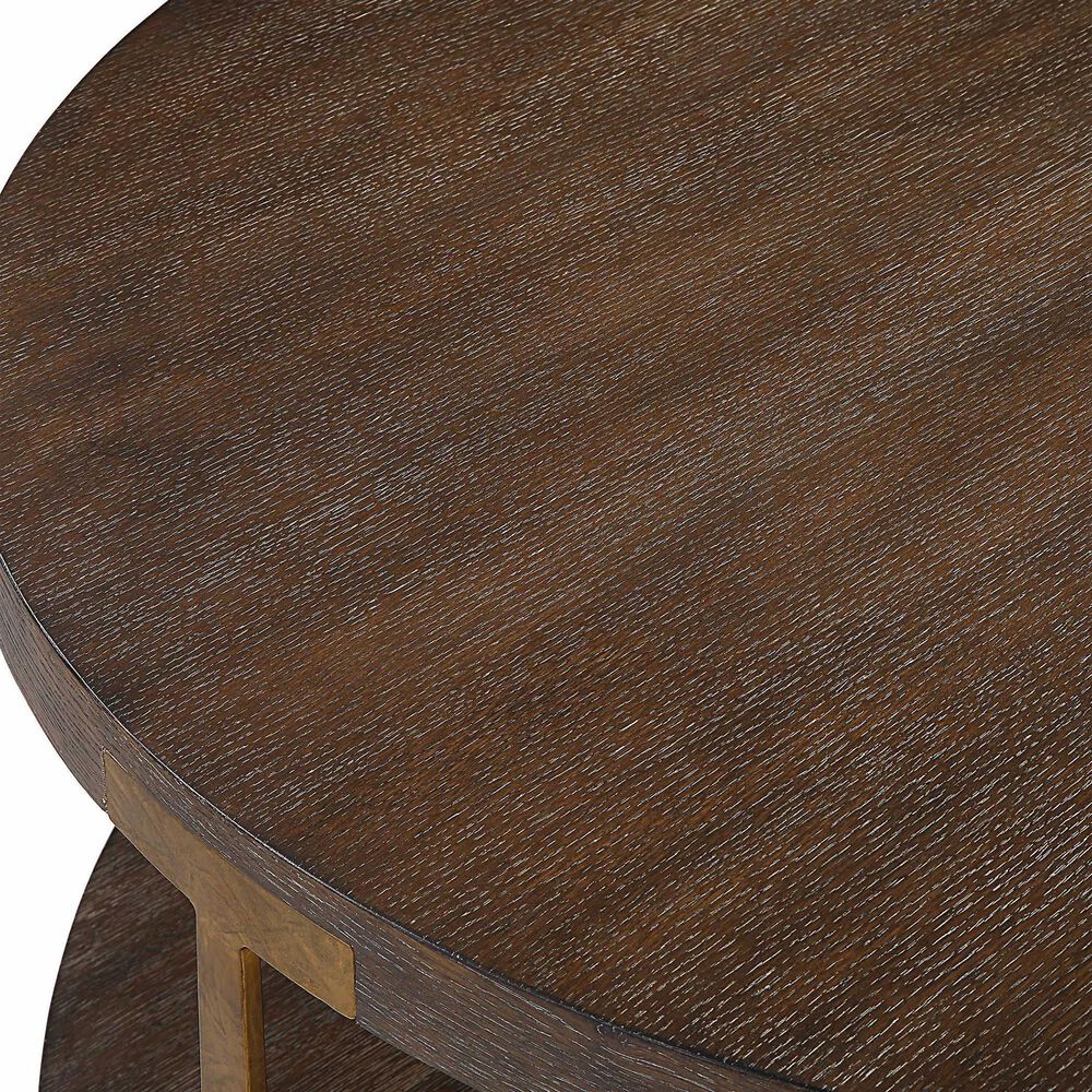 Uttermost Palisade Coffee Table in Coffee Oak and Antique Gold, , large