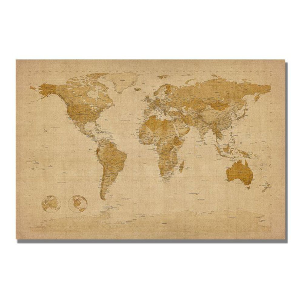 Nebraska Furniture Mart Map Timberlake Antique World Map | Nebraska Furniture Mart
