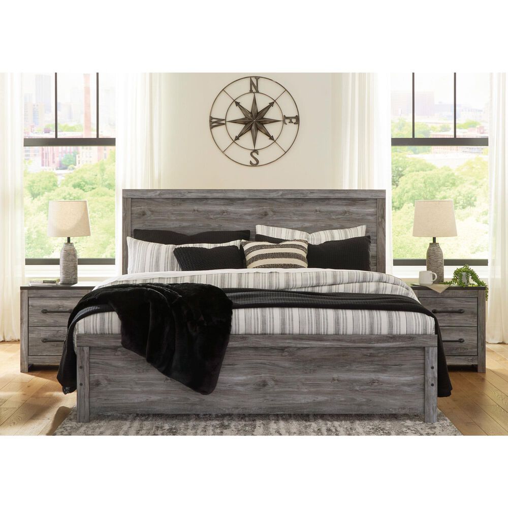 Ashley Bronyan King Panel Bed in Dark Gray, , large