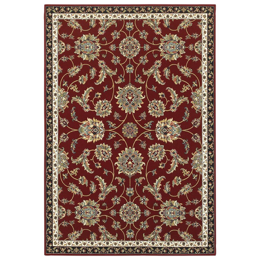 Oriental Weavers Kashan 370RI 9"10" x 12"10" Red Area Rug, , large