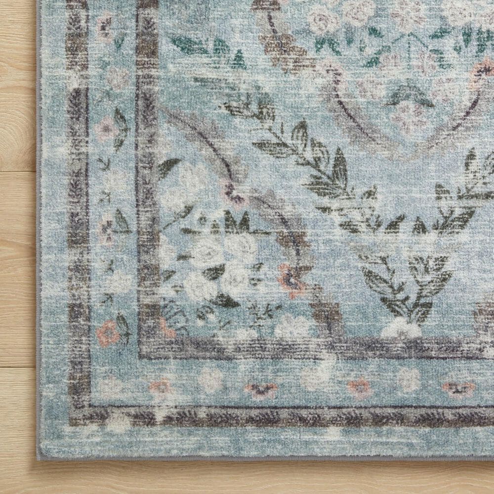 Rifle Paper Co Crafted by Cloth and Company Courtyard 8&#39;6&quot; x 11&#39;6&quot; Chateau Blue Area Rug, , large