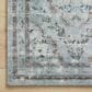 Rifle Paper Co Crafted by Cloth and Company Courtyard 8"6" x 11"6" Chateau Blue Area Rug, , large