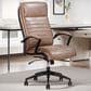 Simeon Collection Leather Desk Chair in Smooth Latte, , large