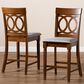 Baxton Studio Violet Counter Height Chair in Grey/Walnut (Set of 2), , large
