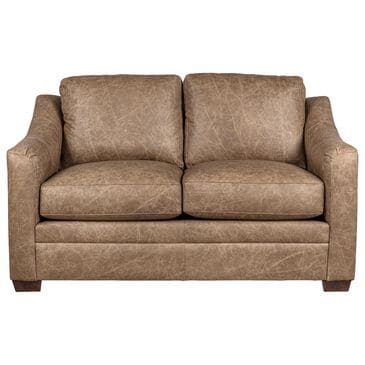 Hickorycraft Leather Stationary Loveseat in Winslow, , large