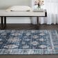 Central Oriental Rugease Velveteen Raquel Navy and Light Blue 7"6" x 9"6" Area Rug, , large