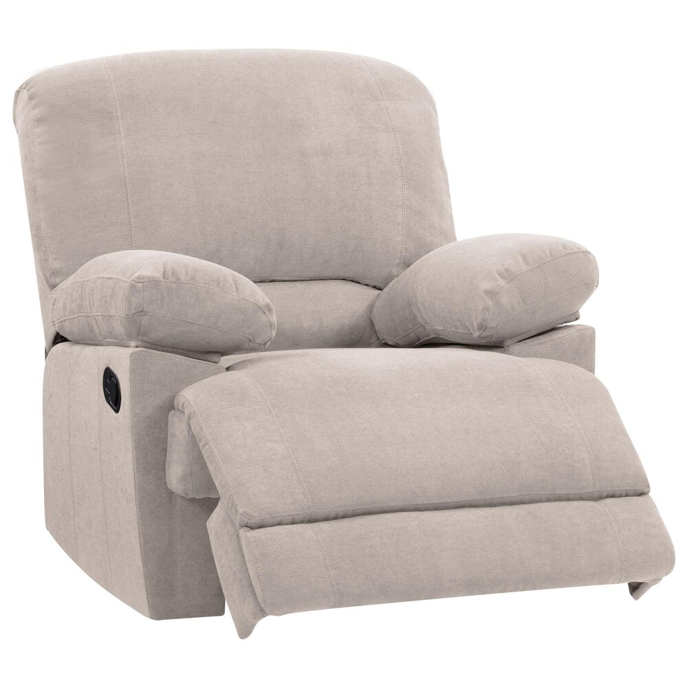 CorLiving Lea Recliner in Beige Fabric, , large