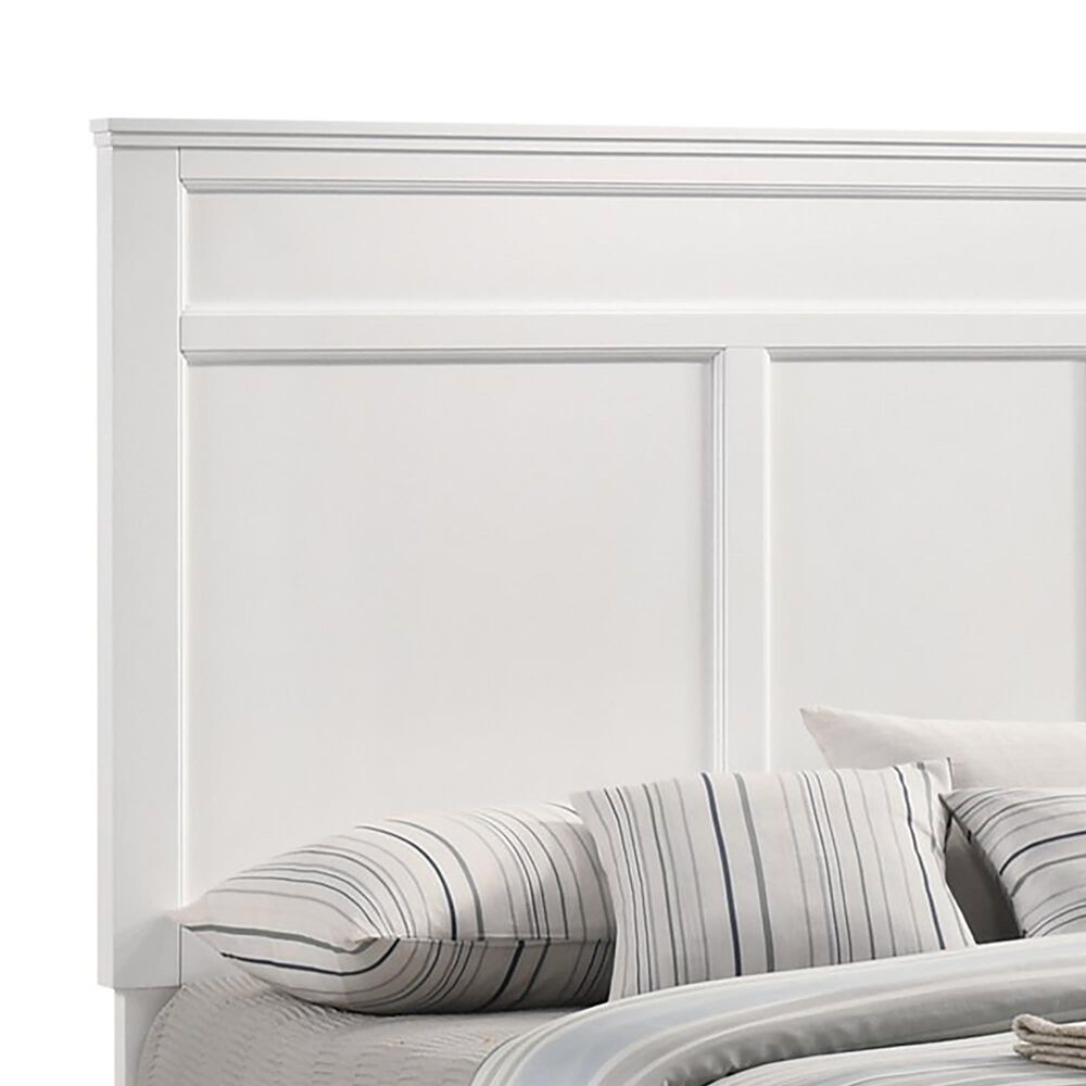 New Heritage Design Andover King Panel Bed in White, , large