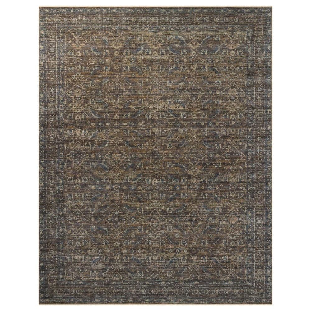 Loloi Heritage 2" x 3" Lagoon and Tobacco Area Rug, , large