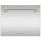 Fisher & Paykel 24" Professional Round Flush Dishwasher Handle Kit in Stainless Steel and Brass, , large