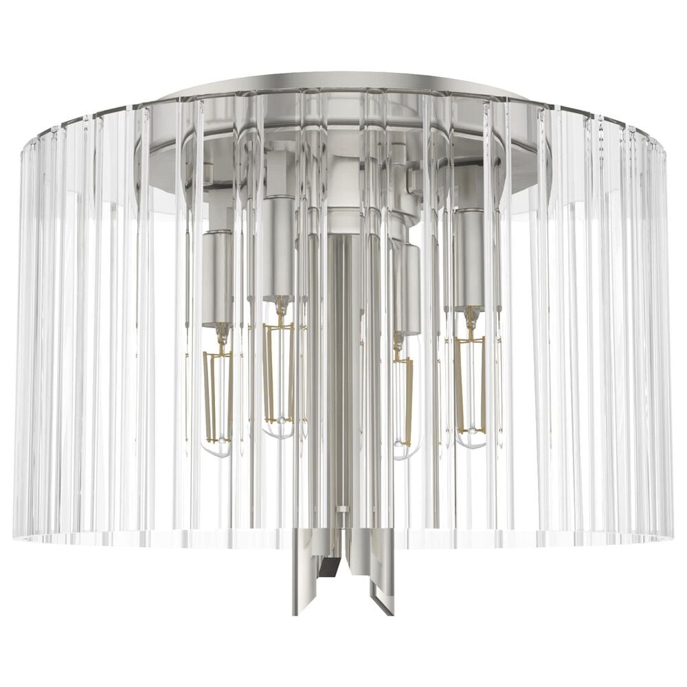 Hunter Gatz 4-Light Flush Mount in Brushed Nickel, , large
