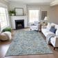 Dalyn Rug Company Silk Road Denim, Sky, Gray, Gold, Ivory and Fern 8" x 10" Area Rug, , large