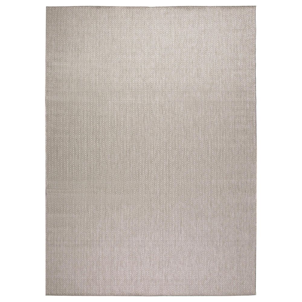 Nourison Horizon HOZ02 Grey 9" x 12" Indoor/Outdoor Area Rug, , large
