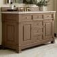 James Martin Vanities Brookfield 60" Single Bathroom Vanity in Pecan with 3 cm Victorian Silver Quartz Top and Rectangular Sink, , large