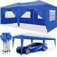 HOMLUX 10" x 20" Outdoor Pop Up Canopy Gazebo for Party in Blue, , large