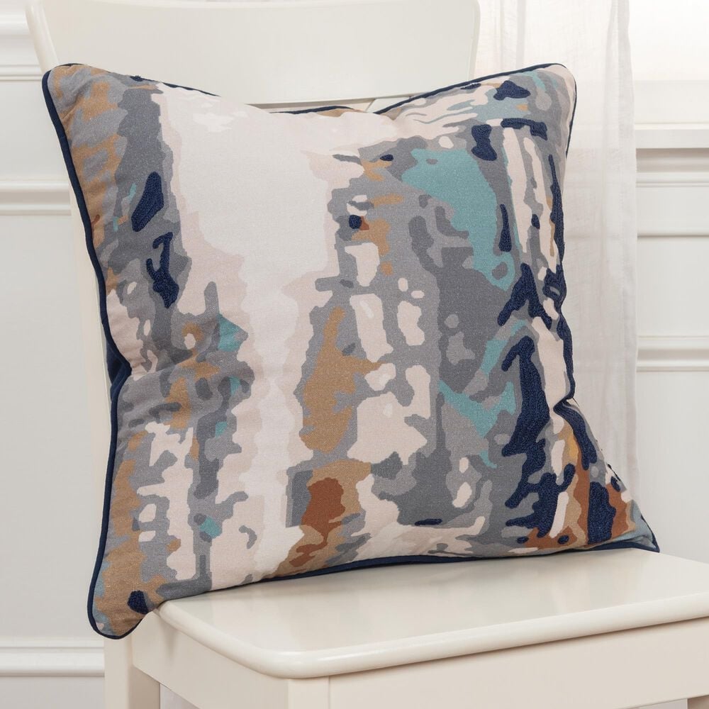 Rizzy Home Connie Post 20" Poly Filled Pillow in Gray/Navy, , large