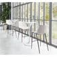 Zuo Modern Magnus Bar Stool in White and Brown (Set of 2), , large