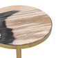 Classic Home Jordyn 8" Round Accent Table in Molten Husk and Brass, , large