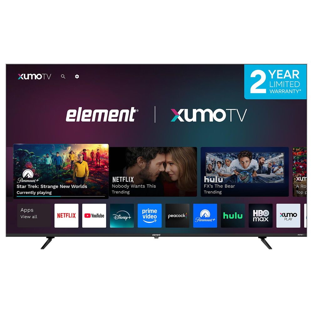 Element 86" Class Revolution Series 4K UHD HDR Frameless - Smart Xumo TV with 2.0 Soundbar in Black, , large