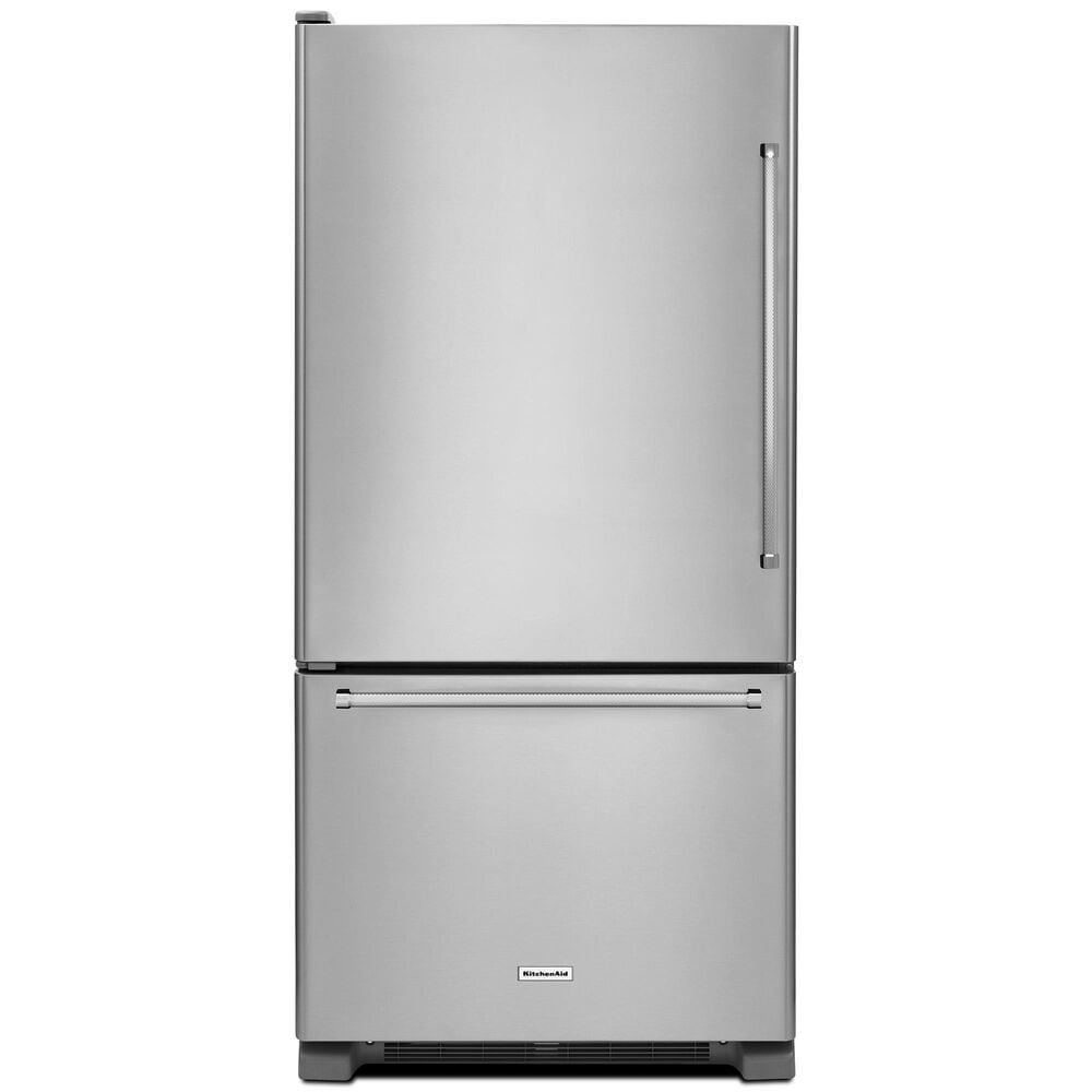 KitchenAid 22.07 Cu. Ft. Full Depth Bottom Mount Refrigerator in Stainless Steel, , large