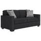 Ashley Jasmine Peaks Stationary Sofa in Coal, , large