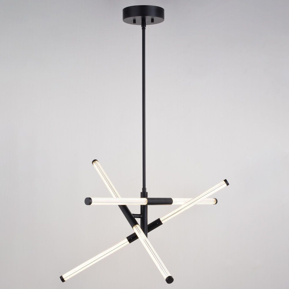 Vaxcel Avalon 3-Light Pendant in Matte Black, , large