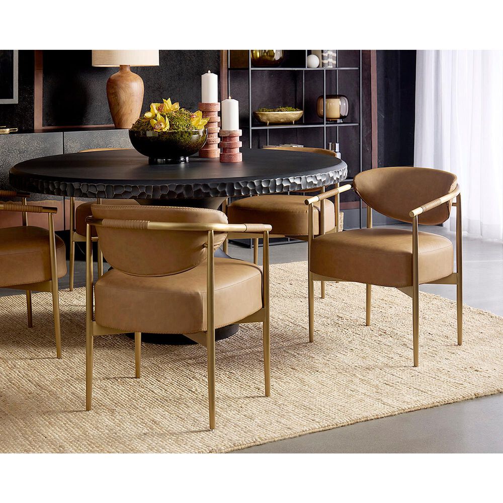 37B Heloise Arm Chair in Gold, , large