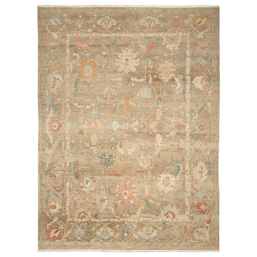 Nourison Heritage Vine HTV05 Charcoal 12" x 15" Area Rug, , large