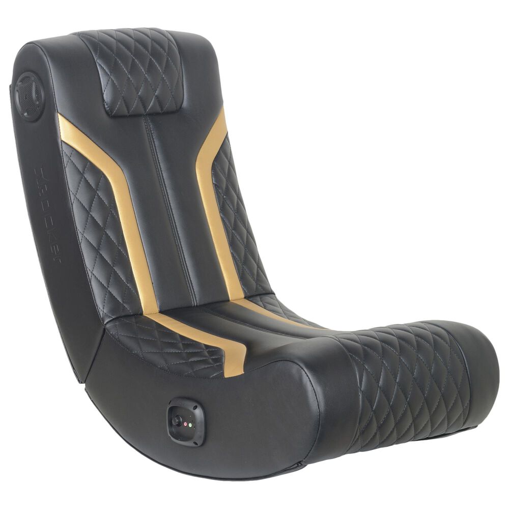 X-Rocker Lux 2.0 Bluetooth Foldable Floor Rocker/Gold/Black, , large