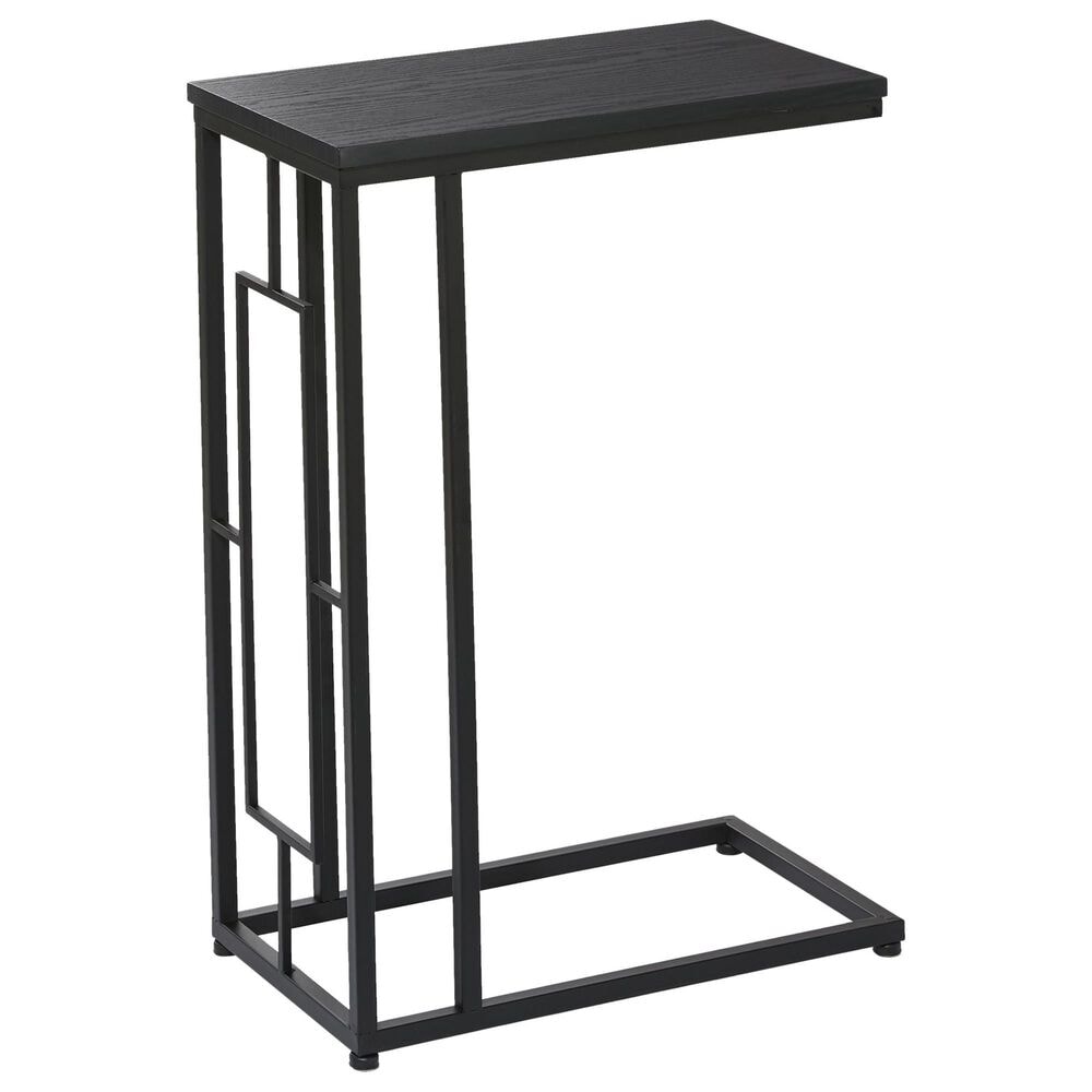 Maple and Jade C-Shaped End Table in Black and Dark Brown, , large