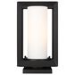 Golden Lighting Smyth 1-Light Outdoor Pier Mount with Opal Glass Shade in Natural Black, , large