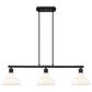 Golden Lighting Carver 3-Light Linear Pendant with Vintage Milk Shade in Matte Black, , large