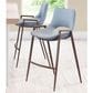 Zuo Modern Desi Counter Stool in Gray and Dark Brown (Set of 2), , large